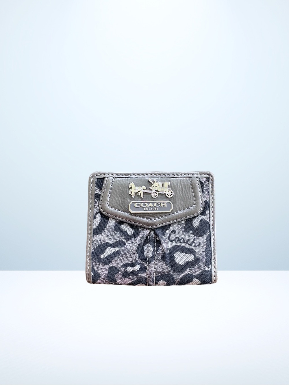 Coach Madison Ocelot Snap Bifold Wallet